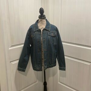 Class Club Womens Denim Jean Jacket Size 16 Casual Fit Classic